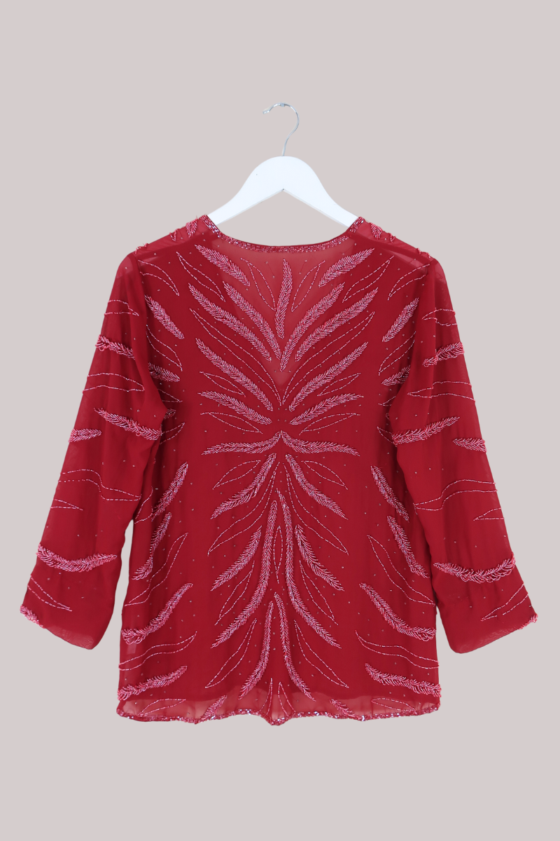 Vintage Top - Garnet Vines - Size M/L