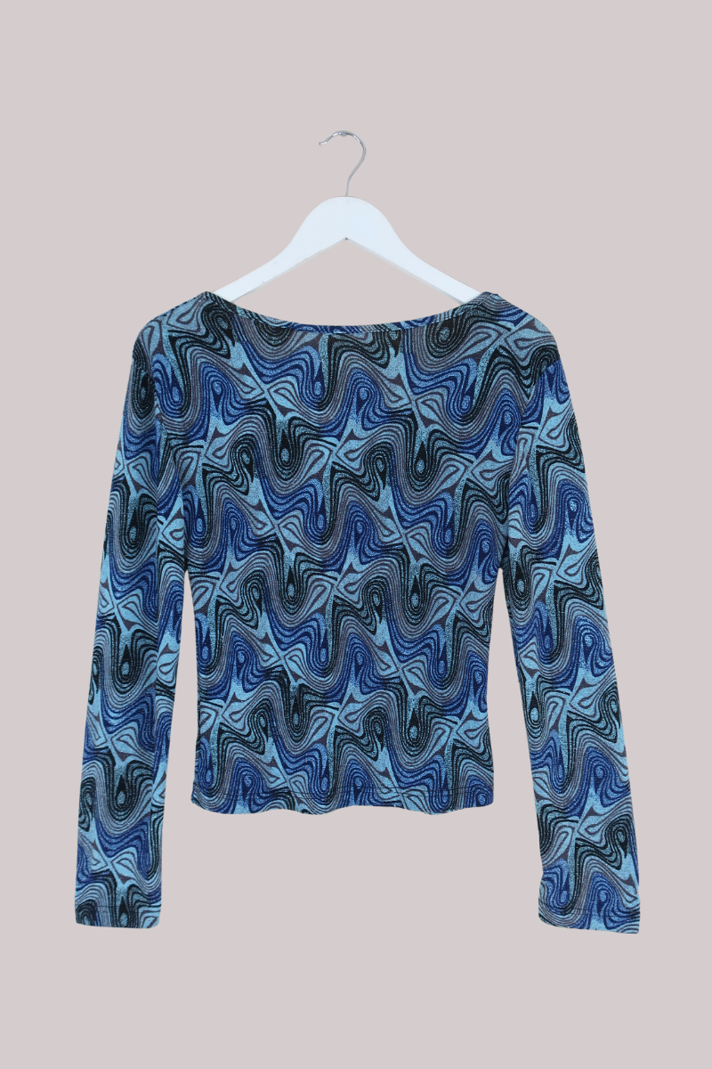 Vintage Top - Psychedelic Blue - Size L