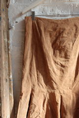 Vintage Midi Skirt - Tan Suede - Size S/M