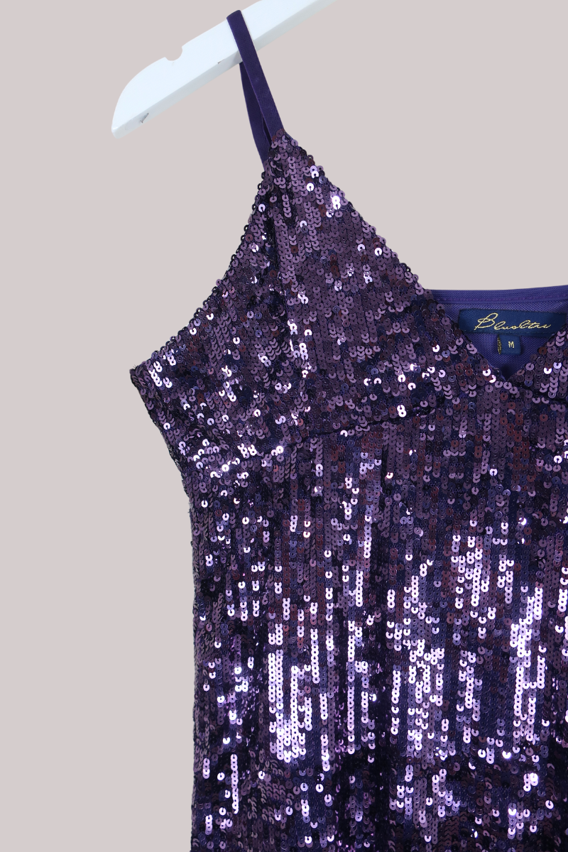 Vintage Top - Amethyst Sequins - Size S/M