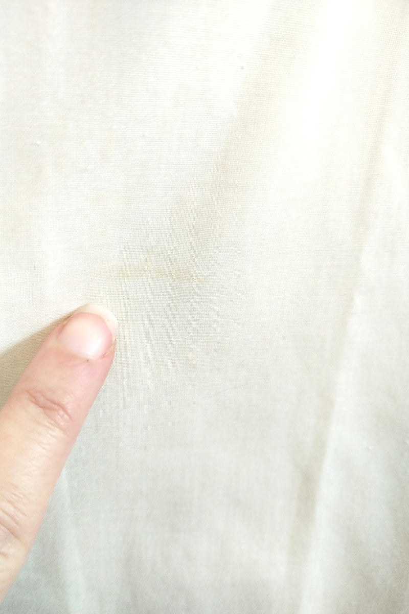 Vintage Smock Mini Dress - Cream Oatmeal Embroidery - Size S by All About Audrey