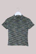 Vintage Top - Brushed Teal Check - Size S/M