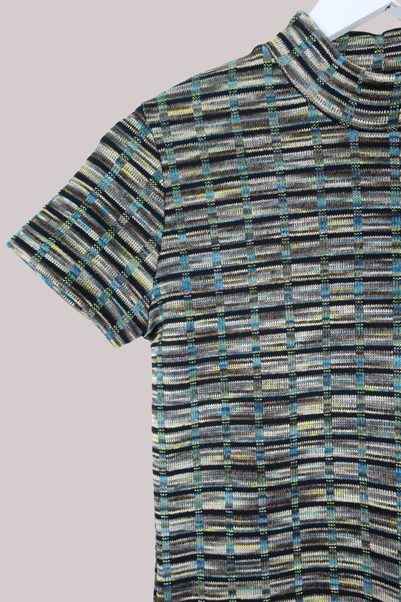 Vintage Top - Brushed Teal Check - Size S/M