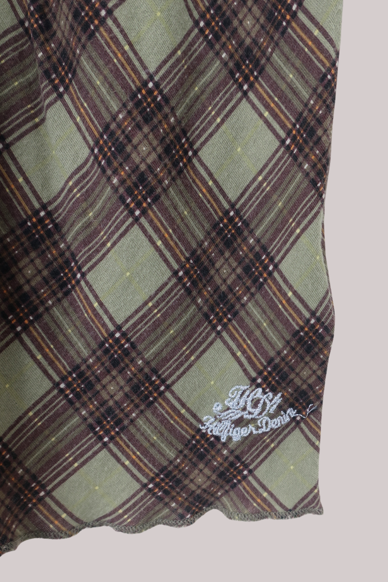 Vintage Top - Olive Plaid - Size S