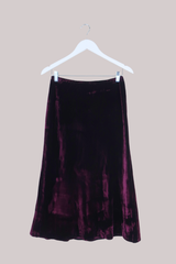 Vintage Skirt - Blackberry Velvet - Size S/M