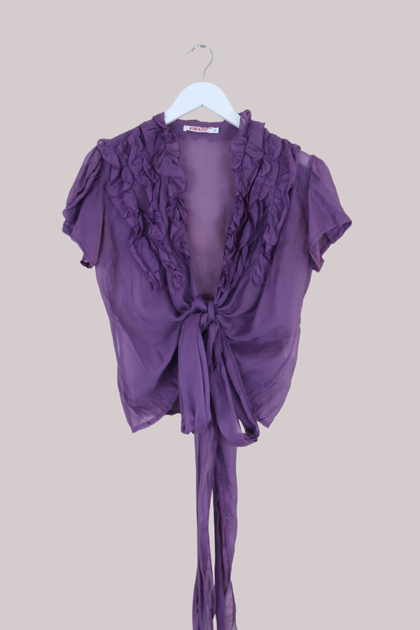 Vintage Top - Ruffled Violet - Size S/M