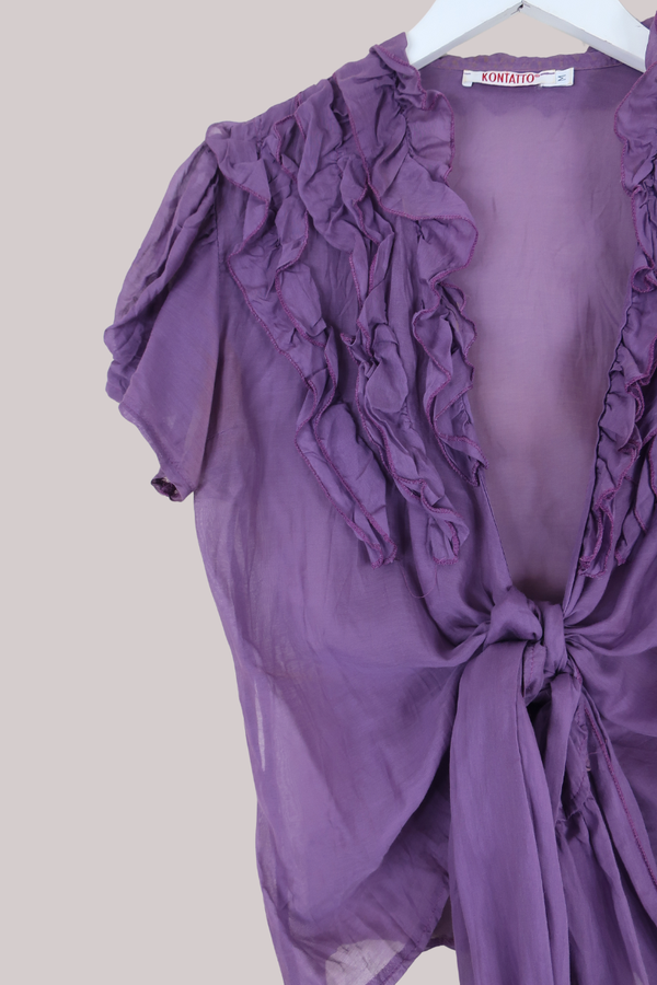 Vintage Top - Ruffled Violet - Size S/M