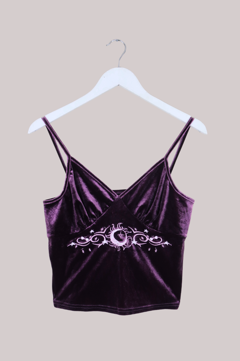 Vintage Top - Lavender Moon & Stars - Size S/M