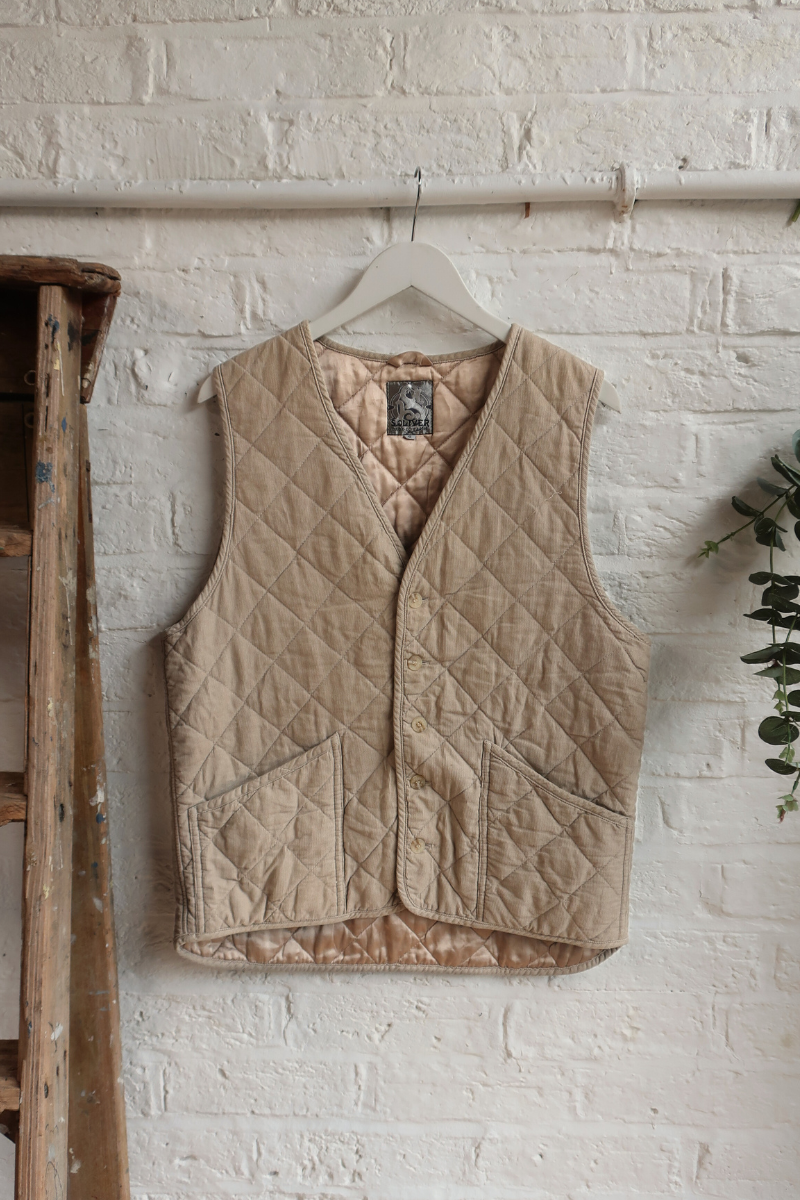 Vintage Waistcoat - Biscuit Beige - Size L