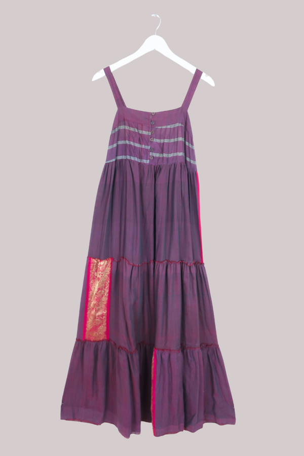Amelia Vintage Cotton Maxi Dress - Moroccan Mauve - Size XS/S
