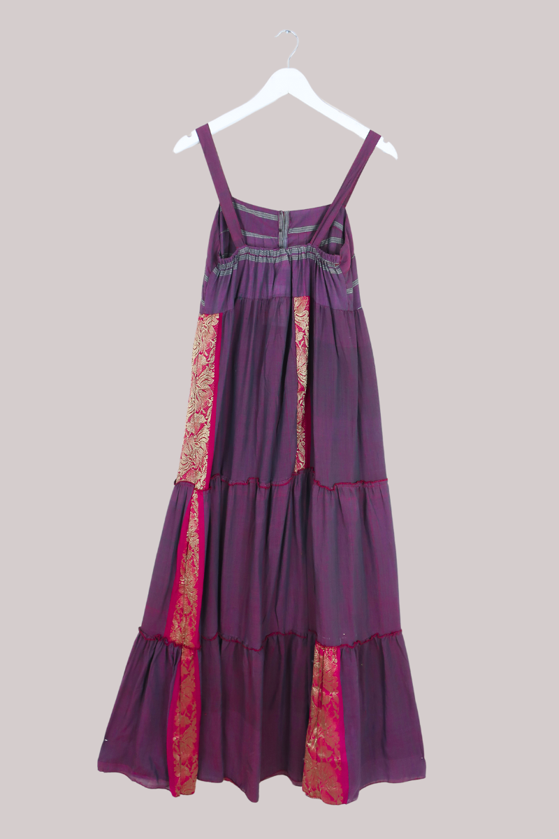 Amelia Vintage Cotton Maxi Dress - Moroccan Mauve - Size XS/S