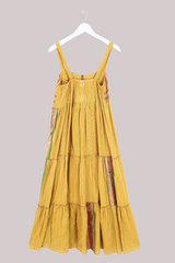 Amelia Vintage Cotton Maxi Dress - Yuzu Stripe - Size M/L