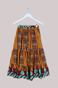 Rosie Midi Skirt in Vivid Carnival Stripe - Free Size