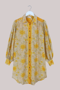 Bonnie Shirt Dress - Sunrise Yellow Flowers - Size M/L