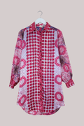 Bonnie Shirt Dress - Pink Polka Dots - Size M/L