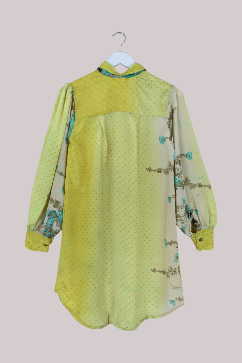 Bonnie Shirt Dress - Limoncello Polka Dots - Size L