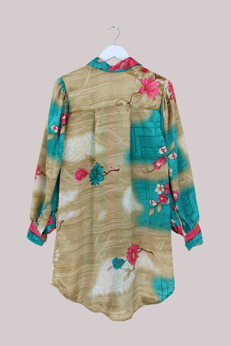 Bonnie Shirt Dress - Sahara Florals - Size L/XL