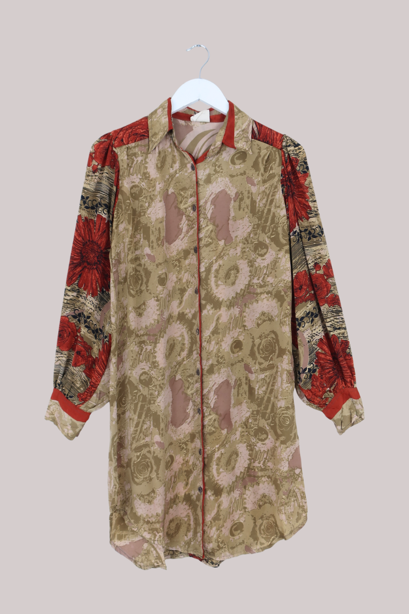 Bonnie Shirt Dress - Desert Flowers - Size M/L