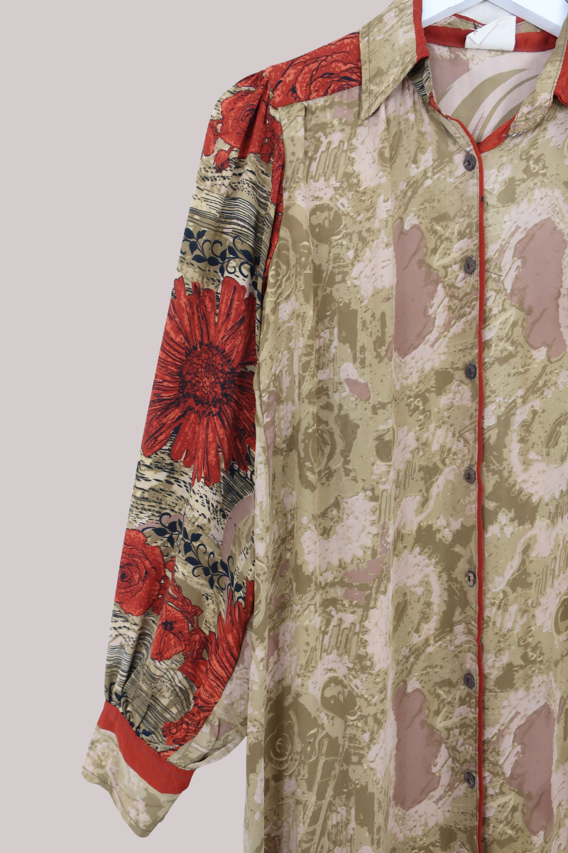 Bonnie Shirt Dress - Desert Flowers - Size M/L