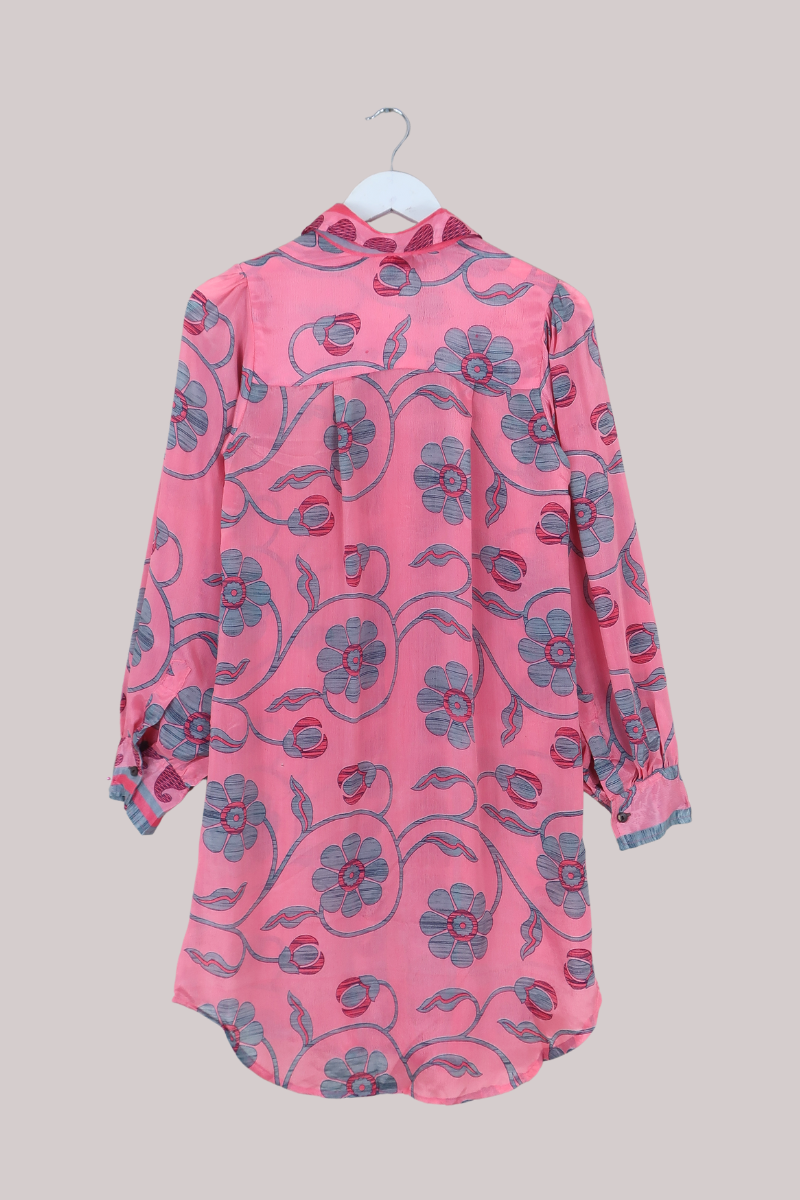 Bonnie Shirt Dress - Vintage Candy Pink - Size L