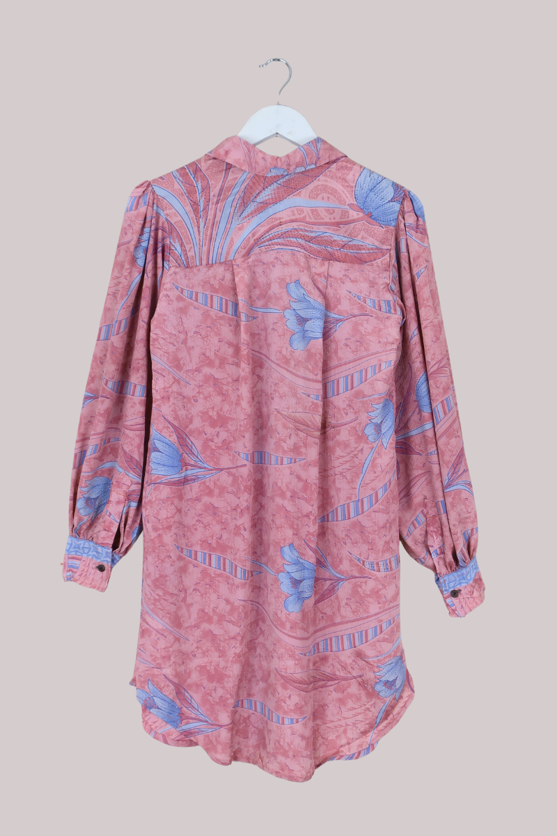 Bonnie Shirt Dress - Hazy Lilac Pink - Size L/XL