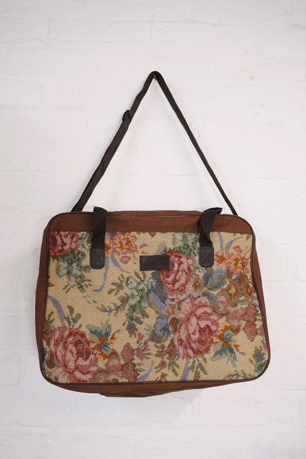 Vintage Floral Tapestry Holdall Bag by All About Audrey