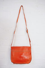 Vintage Citrus Orange Leather Satchel by All About Audrey