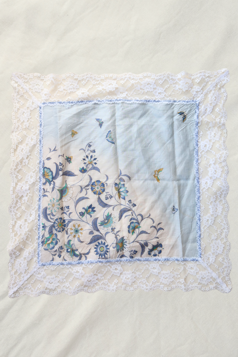 Vintage Lace Scarf in Emperor Butterflies
