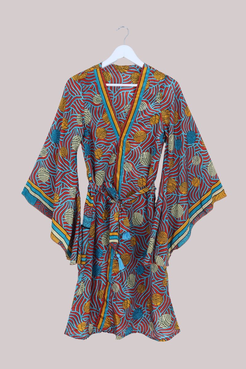 Gemini Kimono in Abstract Stained Glass - Size M