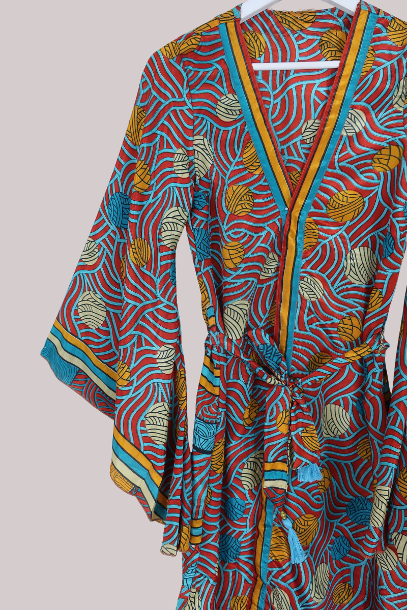 Gemini Kimono in Abstract Stained Glass - Size M