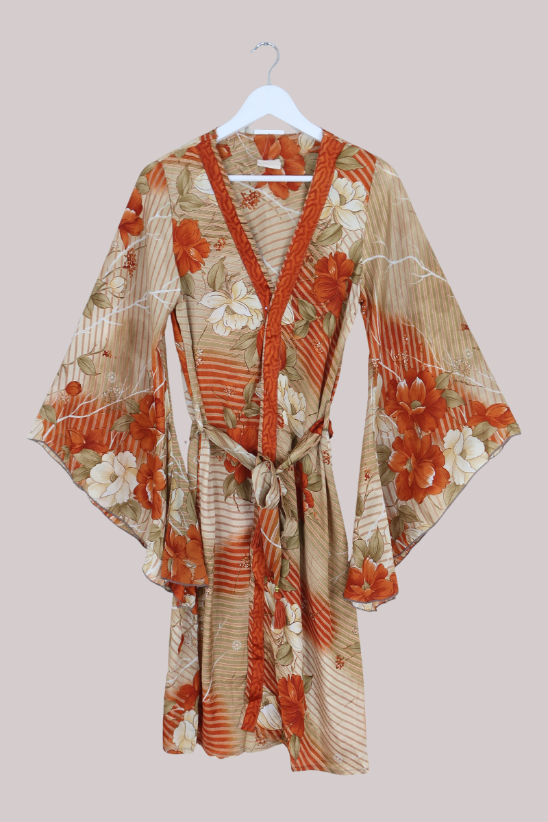 Gemini Kimono in Sunrise On The Garden - Size L