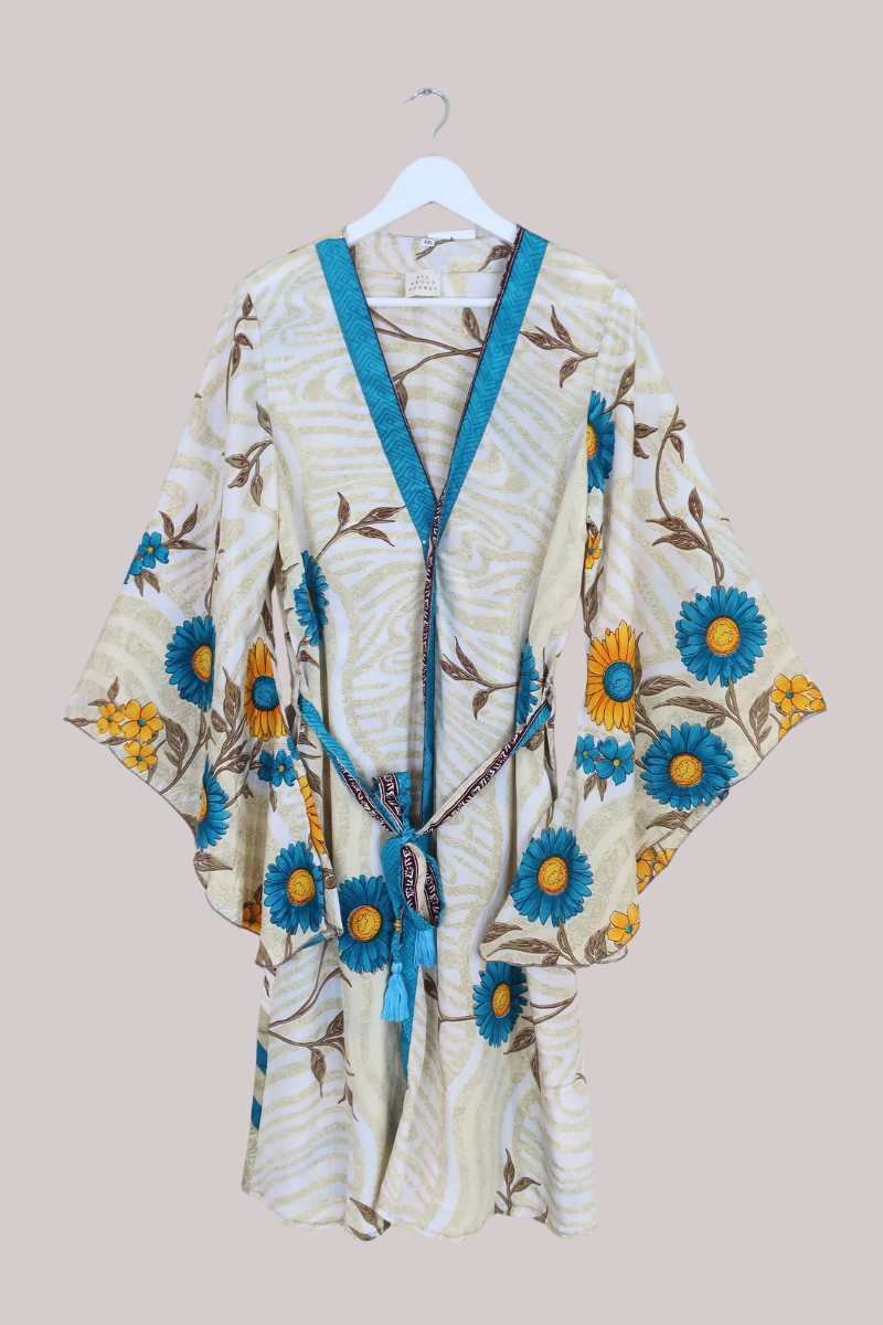 Gemini Kimono in Wall Climbing Sunflowers - Size L/XL