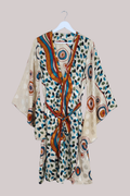 Gemini Kimono in Abstract Earthy Polka - Size M/L
