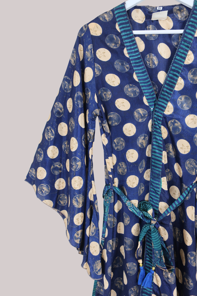 Gemini Kimono in Full Moon Polka Dots - Size L