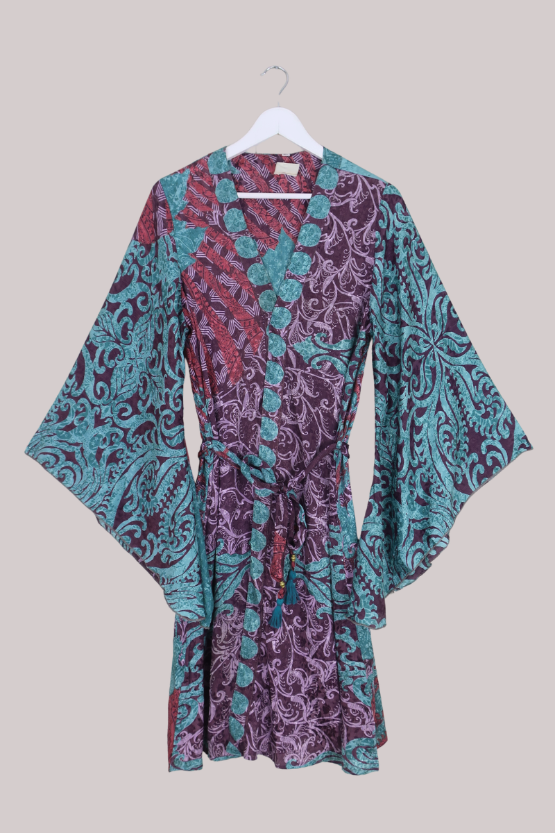 Gemini Kimono in Ocean Coral Paisley - Size XL