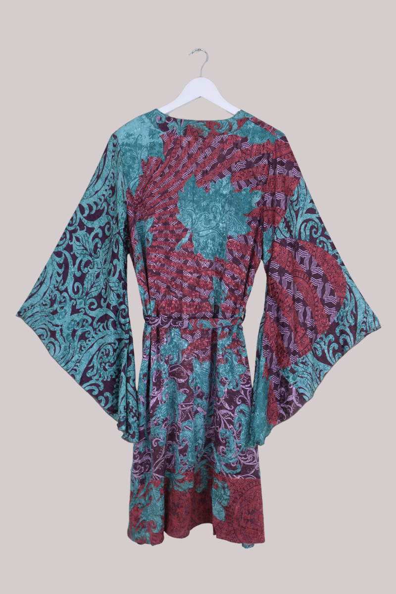 Gemini Kimono in Ocean Coral Paisley - Size XL