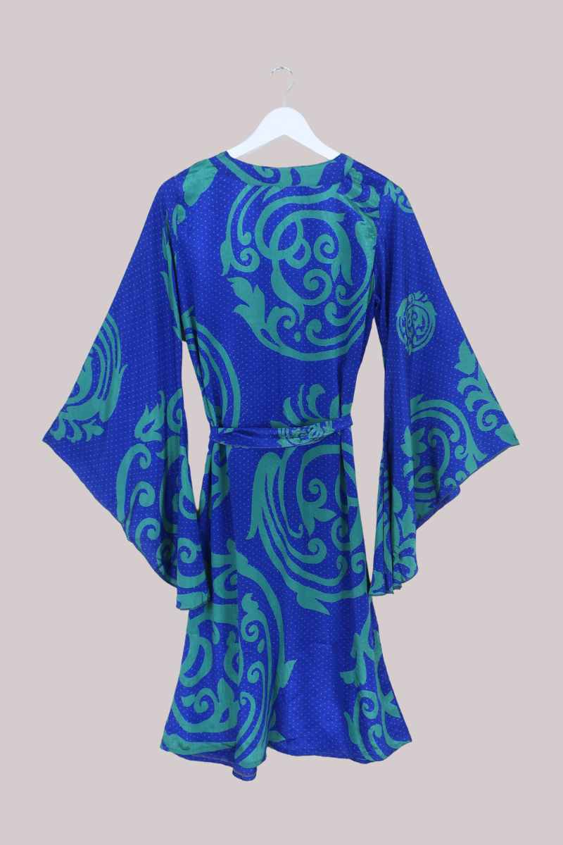 Gemini Kimono in Sapphire & Jade - Size M