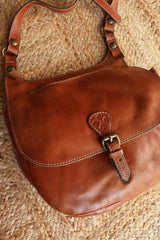 Vintage Terracotta Tan Leather Satchel by All About Audrey