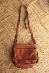 Vintage Terracotta Tan Leather Satchel by All About Audrey