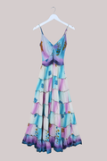 Delilah Recycled Sari Maxi Dress in Aurora Sky Roses - Size XS