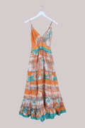 Delilah Recycled Sari Maxi Dress in Sardinia Florals - Size XS