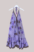 Blossom Halter Midi Dress in Periwinkle Florals - M/L