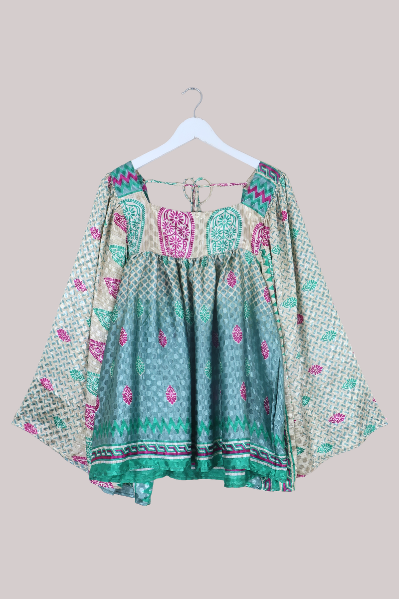 Honey Top in Shimmering Lake Green - Free Size