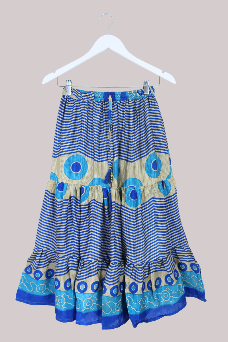 Rosie Midi Skirt in Evil Eye Stripe - Free Size