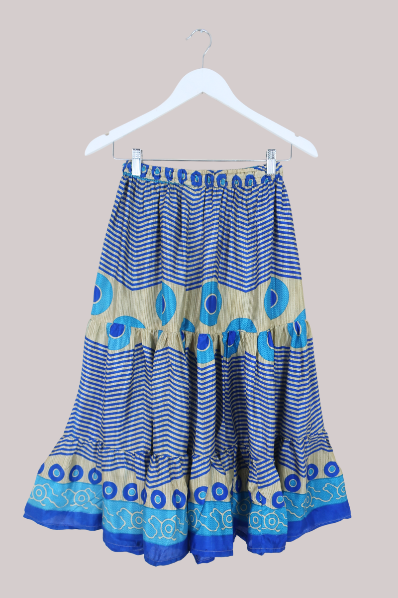 Rosie Midi Skirt in Evil Eye Stripe - Free Size