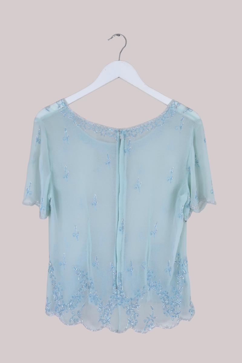 Vintage Top - Snowflake Blue - Size M/L