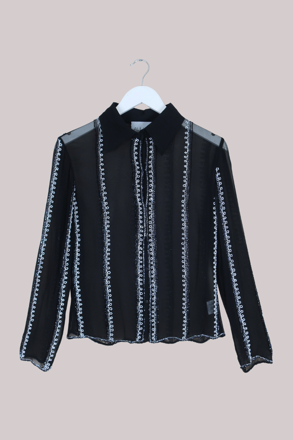 Vintage Top - Sheer Monochrome - Size M/L