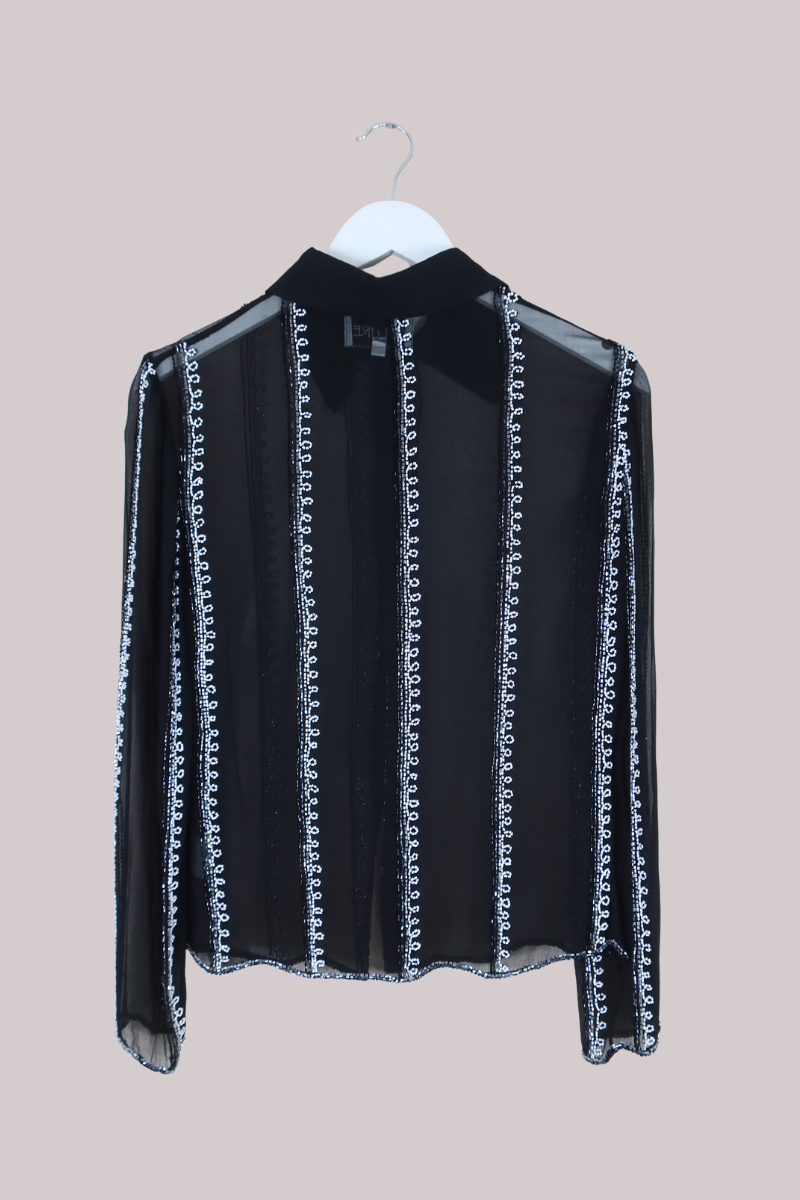 Vintage Top - Sheer Monochrome - Size M/L