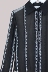 Vintage Top - Sheer Monochrome - Size M/L