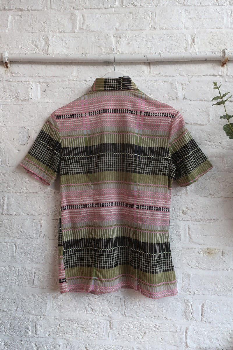 Vintage Shirt - Retro Rhubarb Check - Size XS by All About Audrey
